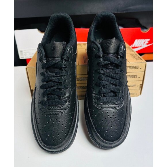 Nike Court Vision Low NN Triple Black Sneakers unisex DH2987-002 WMNS 7.5 MENS 6 - Picture 5 of 6
